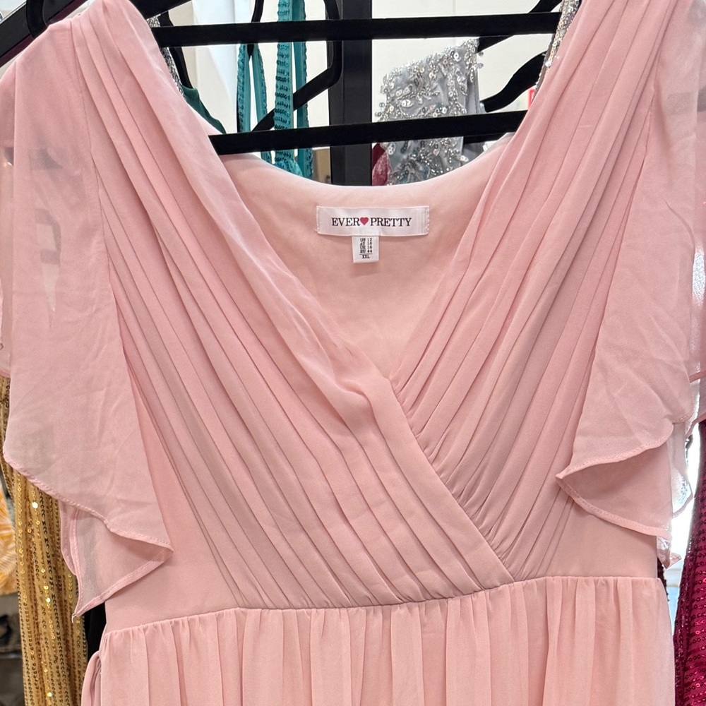 Ever Pretty Dusty Rose Chiffon Maxi Dress